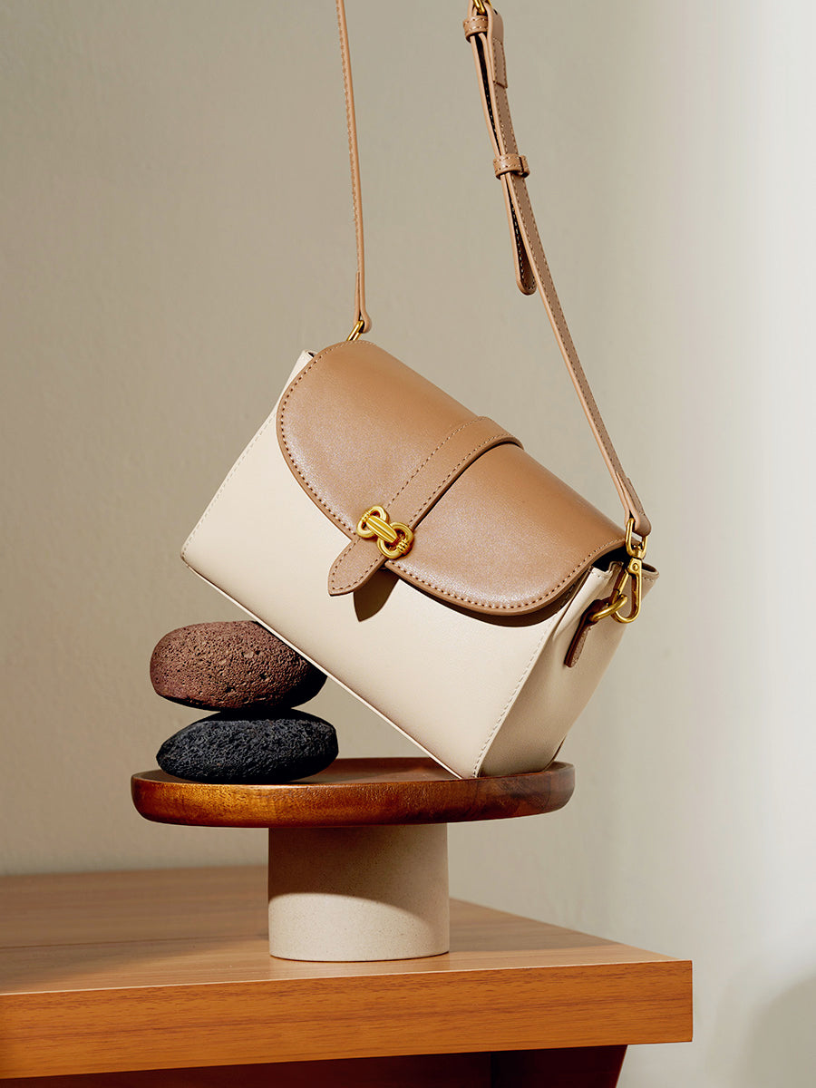 Butterfly Buckle Square Crossbody Bag