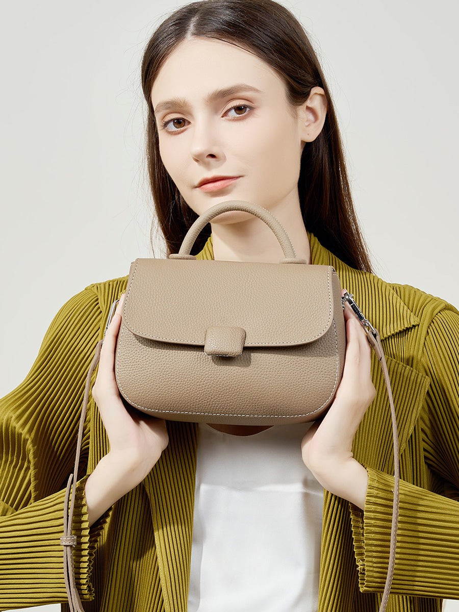 Gray Simple Small Shoulder Bag