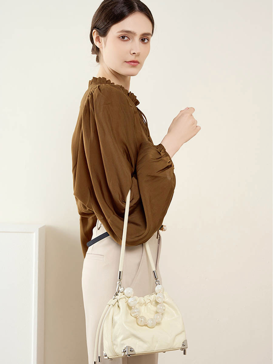Pearl Chain Small-Capacity Shoulder Bag