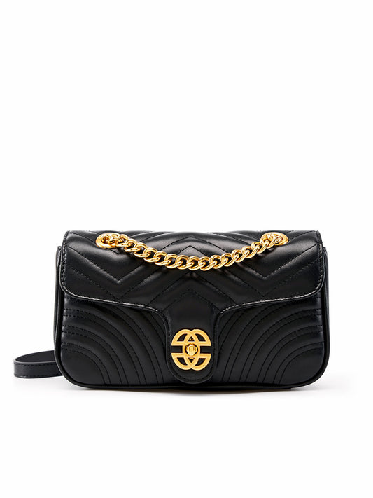 Black Square Chain Crossbody Bag
